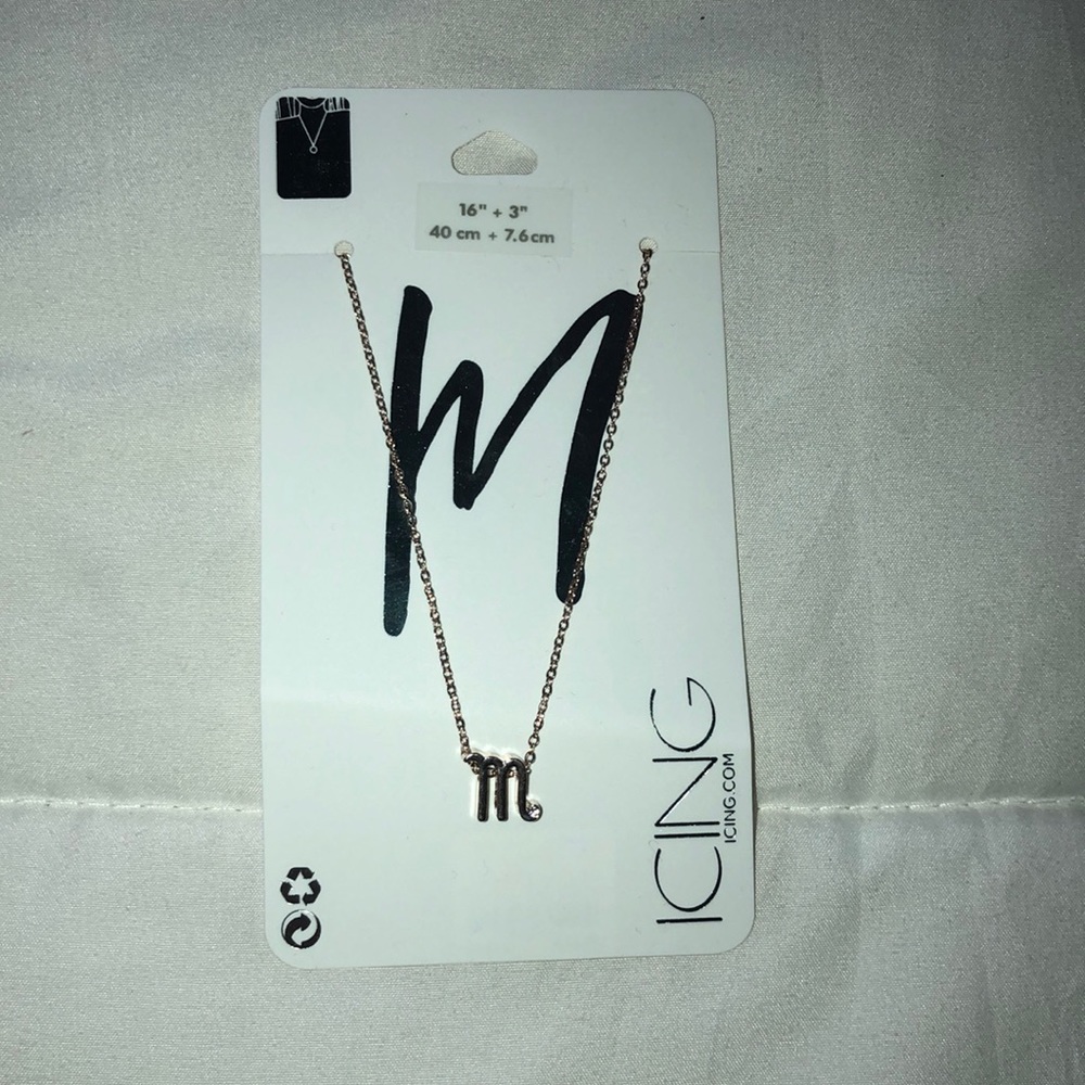 “M” necklace. NEVER WORN